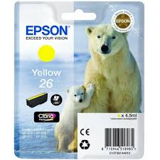 Originálna žltá atramentová kazeta Epson 26XL Y